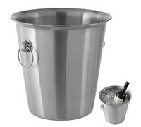 Premier Housewares Stainless Steel Wine Bucket with Brushed Finish | Elegant and Durable Bucket for Chilling Wine Or Champagne | Stylish Brushed Steel Look | Ideal for Dining