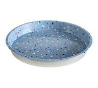 Premier Housewares Stellar Serving Tray, Round, Tin, Blue, 33 x 33 x 4 cm
