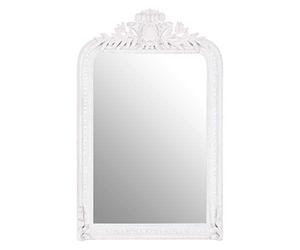 Premier Housewares Stone Grey Frame Wall Mirror Intricate Floral Border For Bedroom/Hallway/Living Room Luxurious w80 x d9.5 x h125cm
