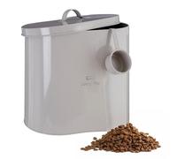 Premier Housewares Storage Box With Lid Dog Food Storage Container Airtight Container Natural White Galvanised Steel Jar Height 29 X Width 30 X Depth 20 Cm