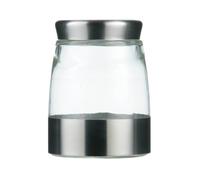 Premier Housewares Storage Jar, 1200 ml, Brushed Stainless Steel