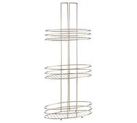 Premier Housewares 3 Tier Bathroom Storage Rack - Gold Plated, Gold