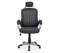 Interiors By PH Home Office Chair Dark Grey With Headrest, Grey