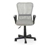 Premier Housewares Stratford Light Grey Office Chair, Computer Chair Set For Your Living Room And Outdoors/Office Reclining Desk Chair W57 X D51 X H98cm.