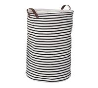 Premier Housewares Stripe Laundry Bag, Black