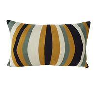 Premier Housewares Stripes Design Cushion, Unique Textile, Sofa Cushions, Versatile, Contemporary Accent Piece, Vibrant Colors, Soft Fabric, W50 x D30 x H5cm