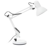 Orsina Studio Matte White Metal Desk Lamp, Adjustable Anglepoise Design Tall Table Lamps, Contemporary Desk Lamp