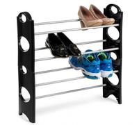 Orsina Stylish Black & Grey 4 Tier Shoe Rack, Durable Shoe Drawer Organiser, Versatile Shoes Stand For Home Orsina Black