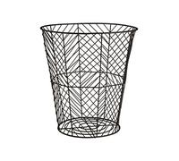 Premier Housewares Stylish Black Powder Coat Storage Basket | Functional Storage Basket For Kitchen | Durable Decorative Basket For Storage | Metal Wire Constructed Storage Basket