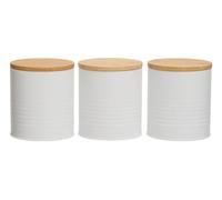 Interiors By PH Set Of Three White Canisters, White