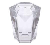 Premier Housewares Stylish Clear Acrylic Toothbrush Holder | Transparent Toothbrush Holder Set | Patterned Finish Toothbrush Organizer | Elegant Crystal Look Acrylic Brush Holder