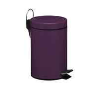 Premier Housewares Stylish Design 3Ltr Turqoise Pedal Bin, Compact Composite Bin For Kitchen, Convenient Bin With Handle in Purple Premier Housewares Purple