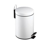 Premier Housewares Stylish Design 3Ltr Turqoise Pedal Bin, Compact Composite Bin For Kitchen, Convenient Bin With Handle in White Premier Housewares White