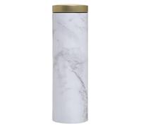 Premier Housewares Stylish Pasta Canister | Marble Effect Design Stainless Steel Canister For Pasta Ingredients | Airtight Gold Lid Metal Canister For Kitchen | Robust Canister