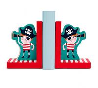Premier Housewares Stylish Set Of 2 Pirate Bookends | Fun Design Bookends For Shelves | Reliable Book Holder For Library | MDF Constructed Pirate Book Ends For Reading Time