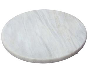 Premier Housewares Sunny White Marble Round Chopping Board Durable, Easy-to-Clean Kitchen Essential For Daily Use Chopping Boards Round Chopping Board, 30cm x 3 cm x 30cm