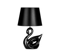 Premier Housewares Swan Black Polyresin Table Lamp