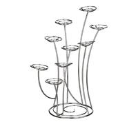 Premier Housewares Swirl Cake Stand, 9 Cups - Chrome