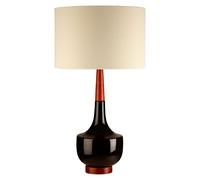 Premier Housewares Table Lamp with Wood / Ceramic Base
