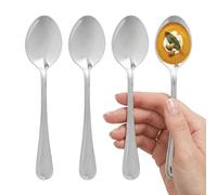Premier Housewares Tablespoons Set of 4, Stainless Steel Spoons Cutlery with Tapered Handles and Threaded Detail, Dishwasher Safe, 19 cm