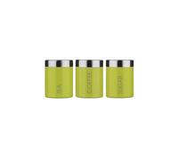 Premier Housewares Tea Coffee & Sugar Canisters Lime Green Premier Housewares Lime
