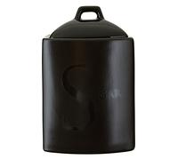 Premier Housewares Tea Coffee Sugar Set Alphabet Kitchen Storage Jars Black Ceramic Lid Canisters Sets For The Kitchen Tea and Coffee Containers