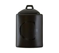 Premier Housewares Tea Coffee Sugar Set Ceramic Kitchen Storage Jars Black Tea Coffee Sugar Canisters Canisters Sets For The Kitchen 31hX24wX19.6d