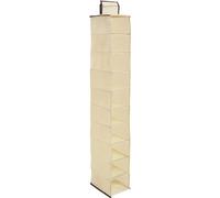 Premier Housewares Ten Section Hanging Shoe Organiser - 1 Piece, Cream