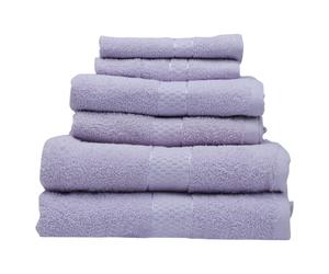 Premier Housewares Thread and Loom 6pc Lilac Towel Set