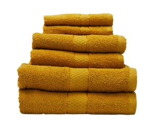 Premier Housewares Thread and Loom 6pc Mustard Towel Set