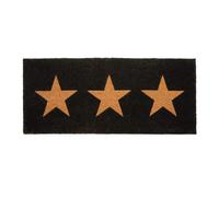 Premier Housewares Three Natural Stars Extra Large Doormat Handwoven Coir Welcome Mat with Contemporary Design Sustainably Sourced Floor Mat, Water-Resistant, Anti-Slip PVC Back, 55 x 2 x 125 cm