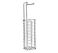 Linnea Chrome Bathroom Home Toilet Roll Rack Holder Storage Cylindrical Frame