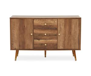 Premier Housewares Traditional Mid-century modern design Sideboard With Sturdy wooden legs And Ample storage solution/Contemporary / W114 x D39 x H70cm.