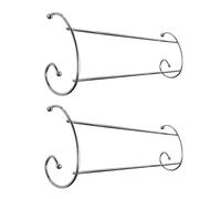 Premier Housewares 1900038 Twin Rail Radiator Airer Set of 2 Chrome Clothes Airer Indoor Clothes Airers Indoor Radiator Towel Rail Rail Radiator for Clothes, Silver, H11 x W61 x D18cm