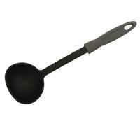 Premier Housewares Two Tonal Contrast Ladle Grey and Black Ergonomic Soup Scoop or Effortless Cooking and Stylish Serving 9 x 6 x 31