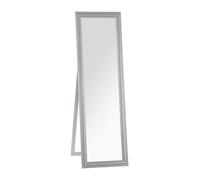 Orsina Stable Design Grey Floor Standing Mirror, Bevelled Edges Bathroom Mirror, Full Length Large Tall Mirror