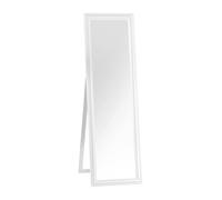 Orsina Full Length White Floor Standing Mirror, Bevelled Edges Bathroom Mirror, Stable Design Large Tall Mirror