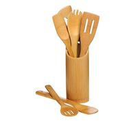 Premier Housewares Utensil Holders Bamboo Utensil Set Bamboo Utensils Utensil Holder Set of 6 Kitchen Utensil Holder 32 Cm X 8 Cm X 8 Cm