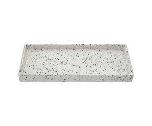 Premier Housewares Vanity Tray Durable Bathroom Trays With Grey And Black Marble Finish Modern Rectangular Concrete Trays 2 x 25 x 11 cm