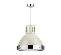 Interiors By Premier Pendant Light Clay Colour/Chrome, Cream