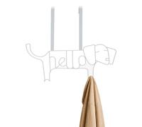 Premier Housewares Versatile Design White Sausage Dog Hanger | Stylish Storage Over Door Hooks For Livingroom | Sturdy Hanging Hooks For Kitchen | Durable Over Door Hooks
