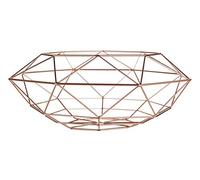 Vertex Copper Finish Wide Fruit Basket, Brown