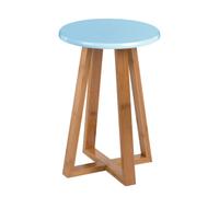 Premier Housewares Viborg Blue Bamboo Round Stool