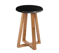 Premier Housewares Viborg Round Bamboo Stool - Black