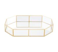 Premier Housewares Vintage Glass Octagonal Jewellery Tray