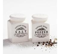 Orsina Vintage Home Square Cream Salt And Pepper Set