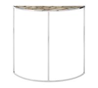 Premier Housewares Vita Half Moon Console Table With White Agate Top