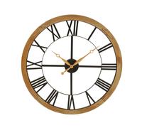 Premier Housewares Vitus Black Metal Wall Clock