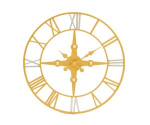 Premier Housewares Vitus Gold Silver Wall Clock