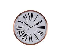 Premier Housewares Wall Clock, Glass, Metal, Rose Gold